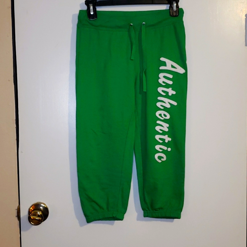 SZ S green capri drawstring pants
